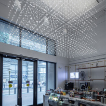 Modern Restaurant Fixture square Drop Crystal Led Luxury Hanging Chandelier Ceiling Light